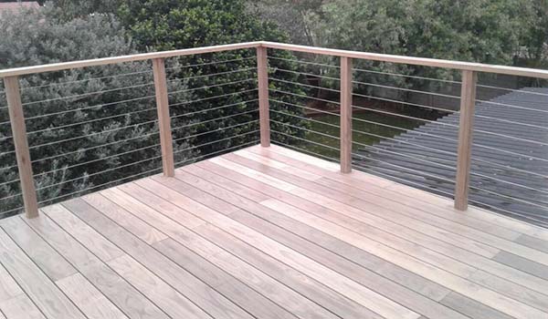 Timber balustrades with SS